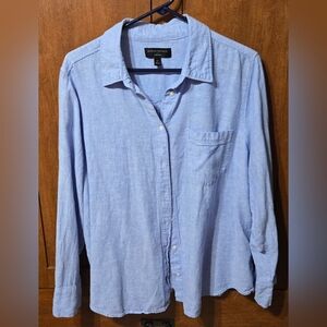 Womens Banana Republic Linen Blend Long Sleeve